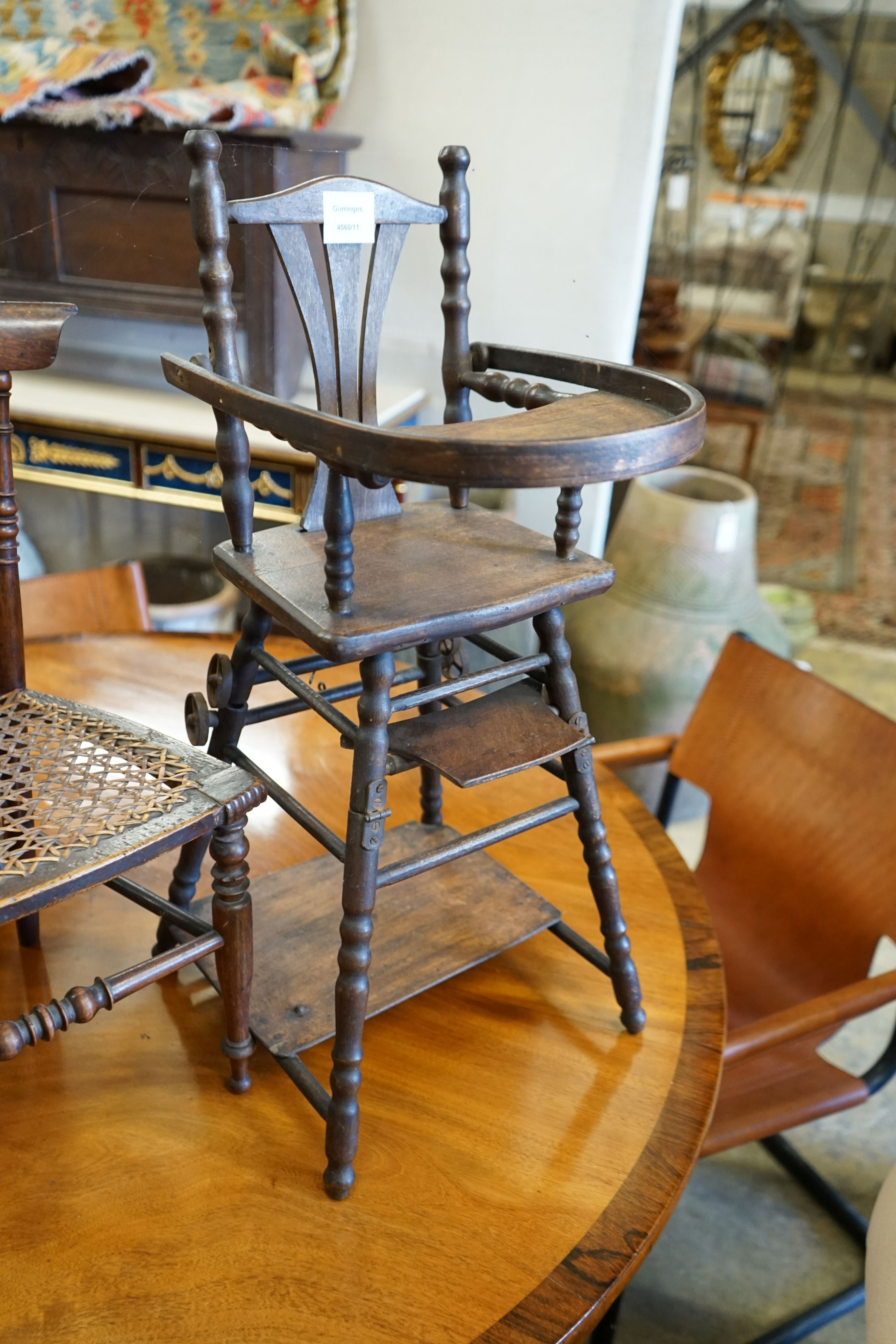 Four assorted Victorian and later miniature childs' and doll's chairs